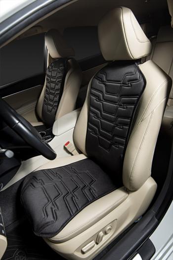 2 579 р. Накидка на сиденье (1 место Афины) ЛЮКС ст ФОРТ Lord Autofashion   (черный, строчка черная)  с доставкой в г. Пермь. Увеличить фотографию 6