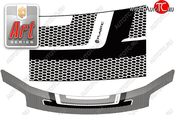 2 299 р. Дефлектор капота CA-Plastic  Toyota Sienta Dice (2011-2015) хэтчбек 5 дв. (серия Art черная)  с доставкой в г. Пермь