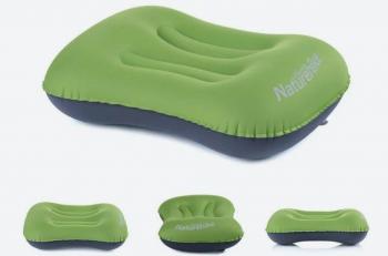 1 369 р. Подушка туристическая надувная Naturehike 42x32x11см, зеленая  nh17t013-z-gr  с доставкой в г. Пермь. Увеличить фотографию 2