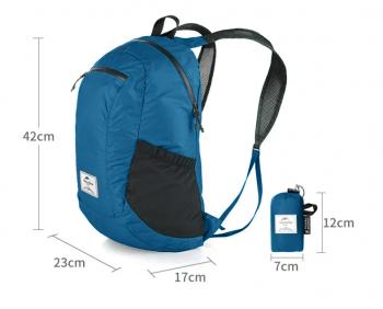 1 699 р. Рюкзак Naturehike 18L, голубой  nh17a012-b-bl  с доставкой в г. Пермь. Увеличить фотографию 2
