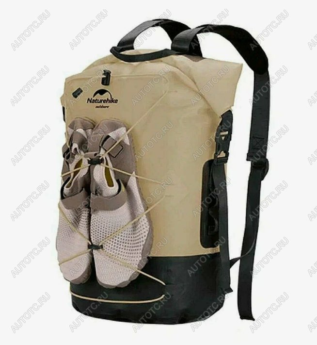 4 189 р. Рюкзак туристический Naturehike 30 л, ПВХ, хаки  nh21fsb04-kh30l  с доставкой в г. Пермь