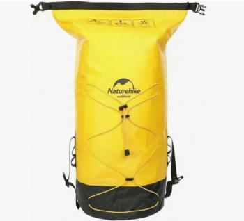 4 289 р. Рюкзак туристический Naturehike 40 л, ПВХ, желтый  nh21fsb04-y40l  с доставкой в г. Пермь. Увеличить фотографию 6