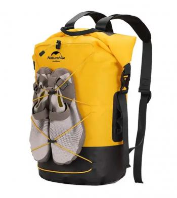 4 289 р. Рюкзак туристический Naturehike 40 л, ПВХ, желтый  nh21fsb04-y40l  с доставкой в г. Пермь. Увеличить фотографию 1