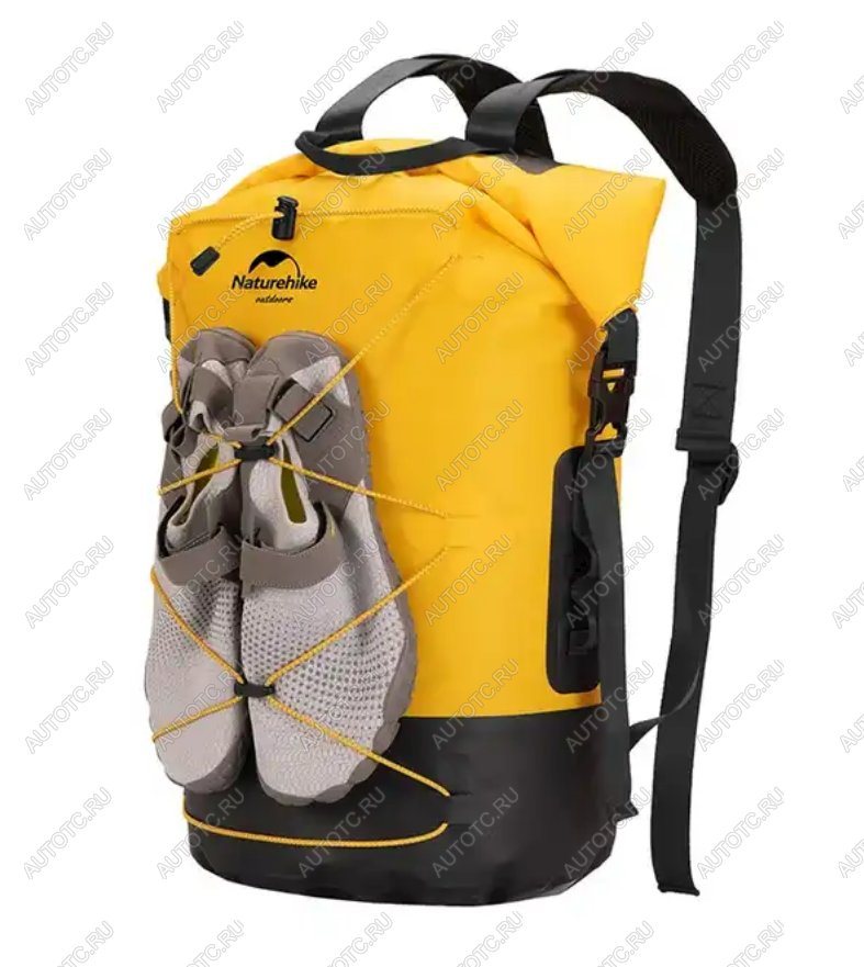 4 289 р. Рюкзак туристический Naturehike 40 л, ПВХ, желтый  nh21fsb04-y40l  с доставкой в г. Пермь