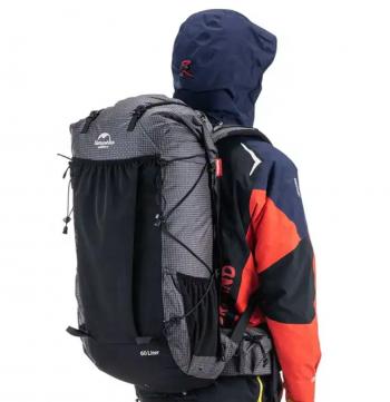 9 319 р. Рюкзак туристический Naturehike 60 л, черный  nh19bp095-b  с доставкой в г. Пермь. Увеличить фотографию 6