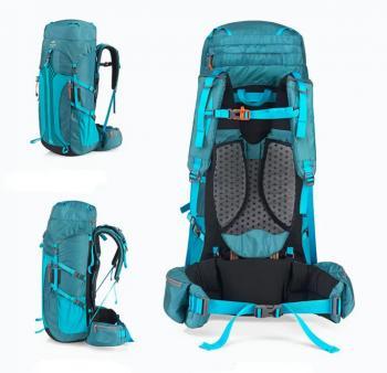 11 889 р. Рюкзак туристический Naturehike 65 л, голубой  nh16y065-q-bl  с доставкой в г. Пермь. Увеличить фотографию 4