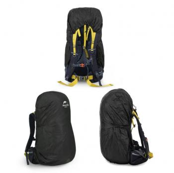 1 009 р. Чехол влагозащитный Naturehike, для рюкзака, размер M (35-45 л), черный  nh19pj041-m  с доставкой в г. Пермь. Увеличить фотографию 4