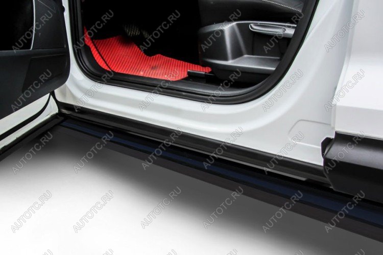 9 349 р. Защита порогов d57 (2WD) Slitkoff  Haval Jolion (2020-2024) дорестайлинг (Сталь с полимерным покрытием в цвет черные)  с доставкой в г. Пермь