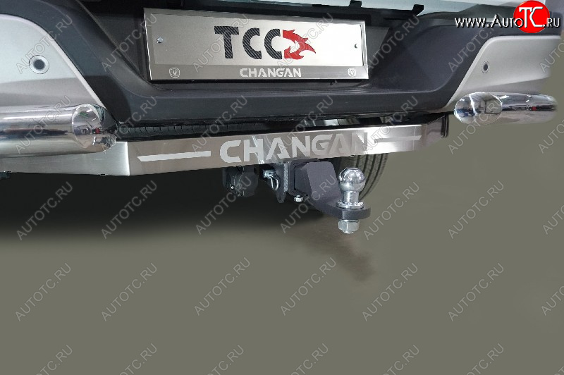26 999 р. Фаркоп (тягово-сцепное устройство) ТСС Тюнинг  Changan Hunter Plus (2022-2025) пикап (оцинкованный, шар E нержавейка, надпись Changan)  с доставкой в г. Пермь