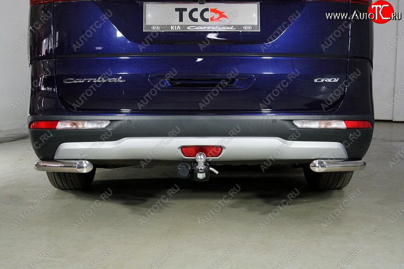 16 399 р. Фаркоп (тягово-сцепное устройство) ТСС Тюнинг  KIA Carnival  KA4 (2020-2023) минивэн дорестайлинг (оцинкованный, шар E)  с доставкой в г. Пермь