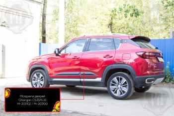 Молдинг двери задний левый Русская Артель Changan CS35 Plus (2021-2025) рестайлинг (глянец под покраску)