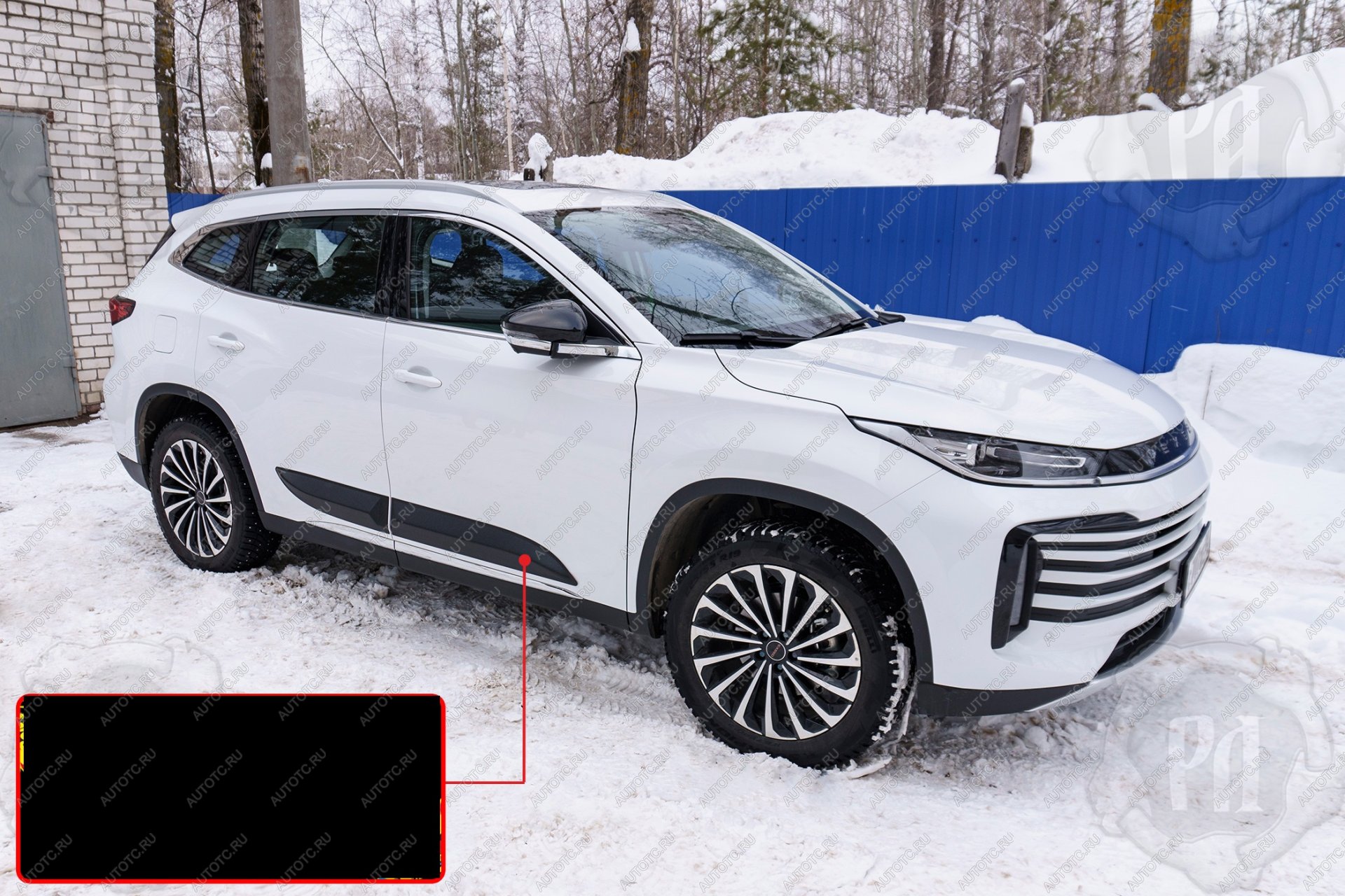 1 079 р. Молдинг двери передний правый Русская Артель EXEED TXL  дорестайлинг (2020-2021) (глянец под покраску)  с доставкой в г. Пермь