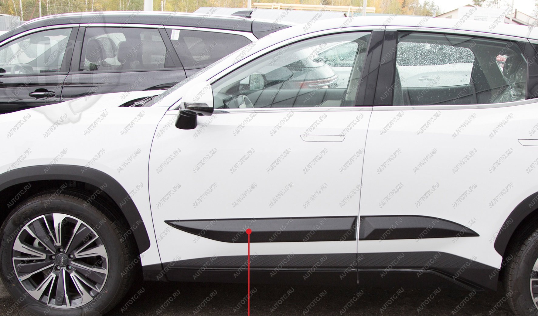 719 р. Молдинг двери задний левый Русская Артель  Jetour Dashing (2022-2025) (глянец под покраску)  с доставкой в г. Пермь