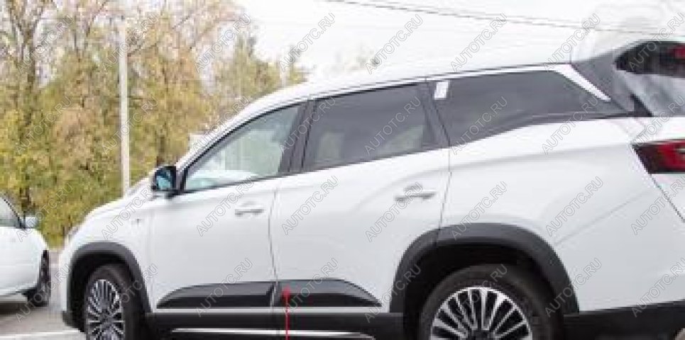 1 479 р. Молдинг двери передний правый Русская Артель Jetour X90 Plus (2021-2025) (глянец под покраску)  с доставкой в г. Пермь