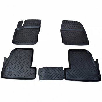 Ковер литьевой салонный ЗП Norplast Ford Focus 3 хэтчбэк дорестайлинг (2010-2015) (черный)