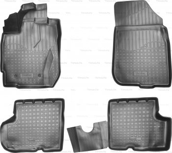 Ковер литьевой салонный ПЛ Norplast Nissan Terrano  D10 (2013-2016), Renault Duster  HS (2015-2021) (черный)