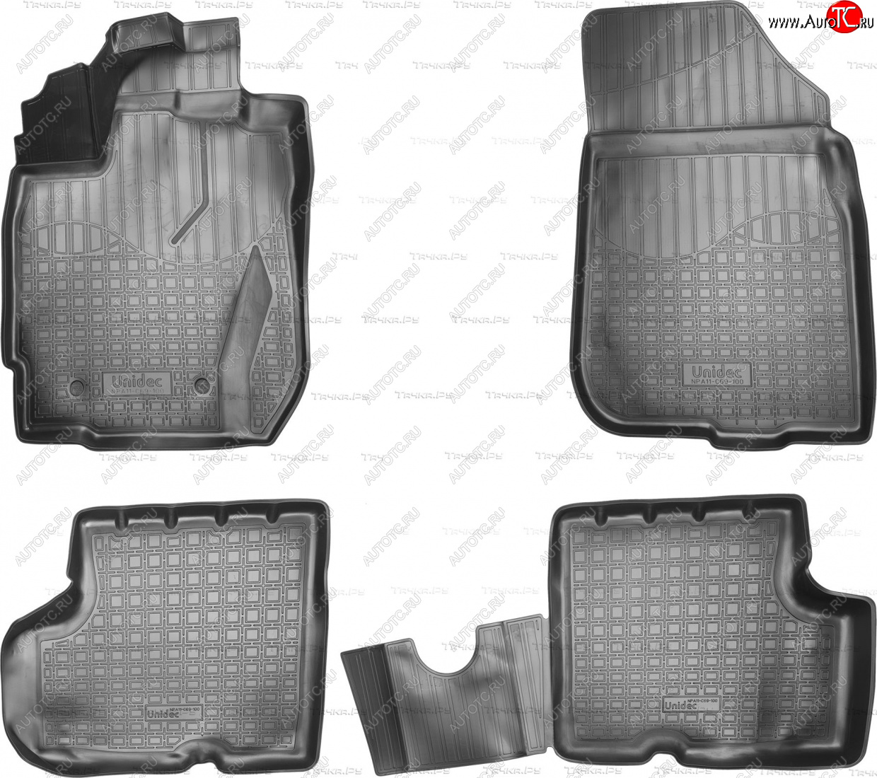 1 р. Ковер литьевой салонный ПЛ Norplast  Nissan Terrano  D10 (2013-2016), Renault Duster  HS (2015-2021) (черный)  с доставкой в г. Пермь