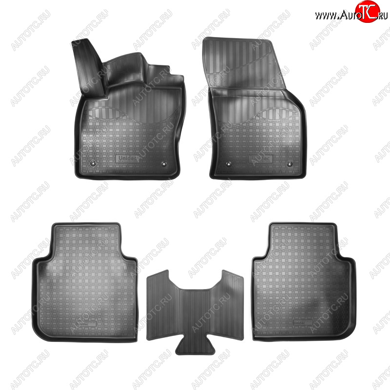 1 р. Ковер литьевой салонный ПЛ Norplast  Skoda Kodiaq  NU7 (2017-2021), Volkswagen Tiguan  Mk2 (2016-2020) (черный)  с доставкой в г. Пермь