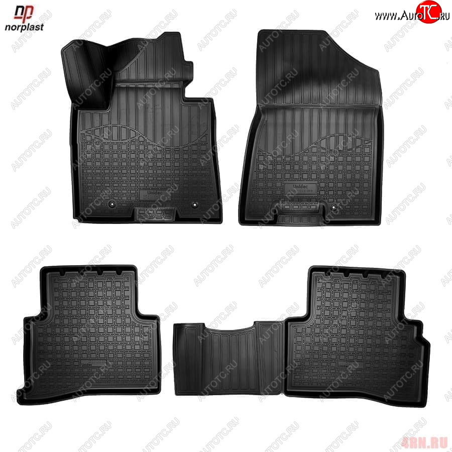 1 р. Ковер литьевой салонный ПП Norplast  Hyundai Tucson  TL (2018-2021), KIA Sportage  4 QL (2018-2022) (черный)  с доставкой в г. Пермь
