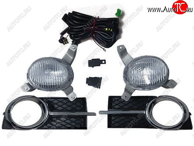 3 199 р. Противотуманная фары (левая/правая) DEPO Chevrolet Aveo T250 хэтчбек 5 дв рестайлинг (2006-2011) (+проводка, +решетка бампера хром)  с доставкой в г. Пермь