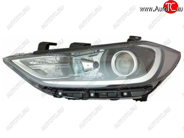 6 099 р. Левая фара (под корректор, линзован) CHINA  Hyundai Elantra  AD (2016-2019) дорестайлинг  с доставкой в г. Пермь