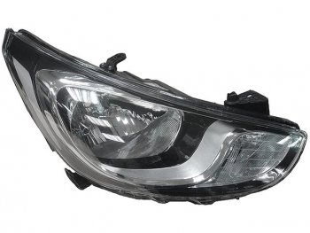 Правая фара (c электрокорректором) BODYPARTS Hyundai Solaris  RBr (2010-2014) седан дорестайлинг