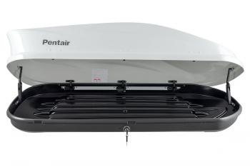 26 419 р. Багажный бокс на крышу (450 л. 177.5x81x44 см, двусторонний) Pentair PYTHON 450L Honda Shuttle  дорестайлинг (2015-2019) (белый глянец)  с доставкой в г. Пермь. Увеличить фотографию 3