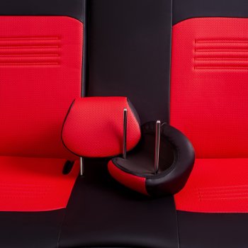 9 899 р. Комплект чехлов для сидений (РЗСиС 50/50, 2П Илана+Орегон) ТУРИН Lord Autofashion  Chery Tiggo T11 (2005-2013) дорестайлинг (черный, вставка красная, строчка красная)  с доставкой в г. Пермь. Увеличить фотографию 4