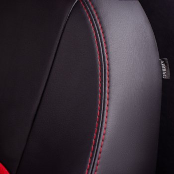 9 899 р. Комплект чехлов для сидений (РЗСиС 50/50, 2П Илана+Орегон) ТУРИН Lord Autofashion  Chery Tiggo T11 (2005-2013) дорестайлинг (черный, вставка красная, строчка красная)  с доставкой в г. Пермь. Увеличить фотографию 5