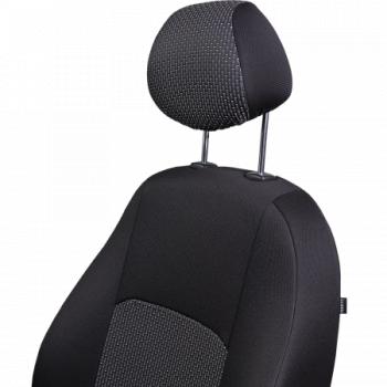 5 999 р. Комплект чехлов для сидений (РЗСиС 40/60 ЗГ Жаккард) Дублин Lord Autofashion Ravon R2 (2016-2025) (черный, вставка Сеул серая)  с доставкой в г. Пермь. Увеличить фотографию 6