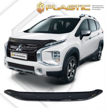 1 839 р. Дефлектор капота (рынок Юго-Восточной Азии) CA-Plastic Mitsubishi Xpander NC1W минивэн рестайлинг (2022-2025) (серия Classic черный)  с доставкой в г. Пермь. Увеличить фотографию 2