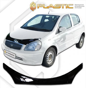 2 159 р. Дефлектор капота (Clavia) CA-Plastic Toyota Vitz XP10 хэтчбэк 5 дв. (1998-2001) (серия Classic черный)  с доставкой в г. Пермь. Увеличить фотографию 2