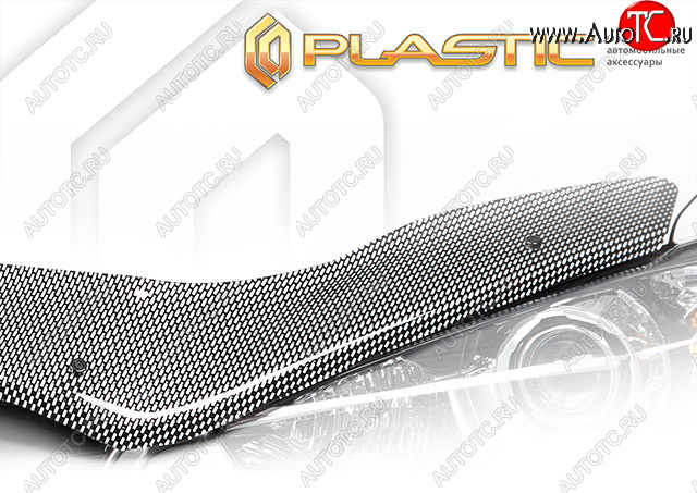 2 599 р. Дефлектор капота Шелкография карбон серебро CA Plastic на Citroen C5 Aircross I поколение рестайлинг, джип/suv 5 дв. 2022 - н.в.  с доставкой в г. Пермь