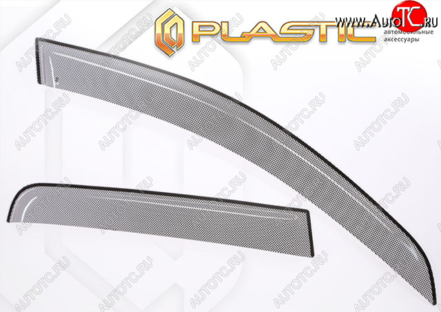 2 299 р. Ветровики дверей Шелкография черная CA Plastic на Mitsubishi Xpander Cross I поколение рестайлинг, минивэн, для рынка Юго-Восточной Азии, левый/правый руль 2022 - н.в.  с доставкой в г. Пермь