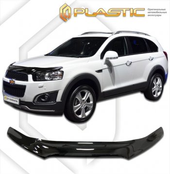 Дефлектор капота (exclusive) CA-Plastic Chevrolet Captiva (2011-2013) 1-ый рестайлинг (Classic черный)