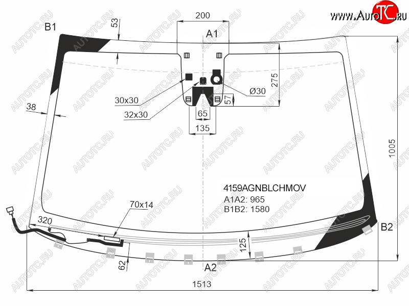 11 599 р. Стекло лобовое (Обогрев щеток Камера Датчик дождя) Hyundai Tucson 15-21 FUYAO 4159AGNBLCHMOV  с доставкой в г. Пермь