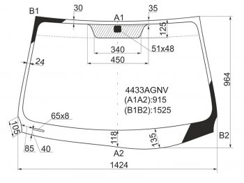 Стекло лобовое Kia ProCeed 06-12 FUYAO 4433AGNV