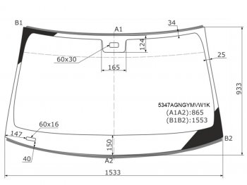 8 649 р. Стекло лобовое (Датчик дождя) Mercedes-Benz E-Class 02-09 FUYAO 5347AGNGYMVW1K  с доставкой в г. Пермь. Увеличить фотографию 1