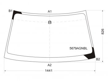 Стекло лобовое Mitsubishi L200 07-16  Pajero Sport 08-17  Triton 06-11 FUYAO 5679AGNBL