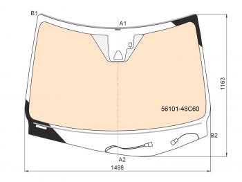Стекло лобовое (Обогрев полный Камера Датчик дождя Проекция) Lexus RX 15-19 LEXUS 56101-48C60