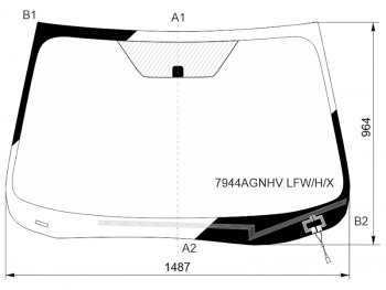 Стекло лобовое (Обогрев щеток) Subaru Forester 18-21 XYG 7944AGNHV LFW/H/X