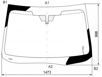 Стекло лобовое (Обогрев щеток Две камеры USA) Subaru Legacy 19-22  Outback 19-22 XYG FW04935 LFW/H/X