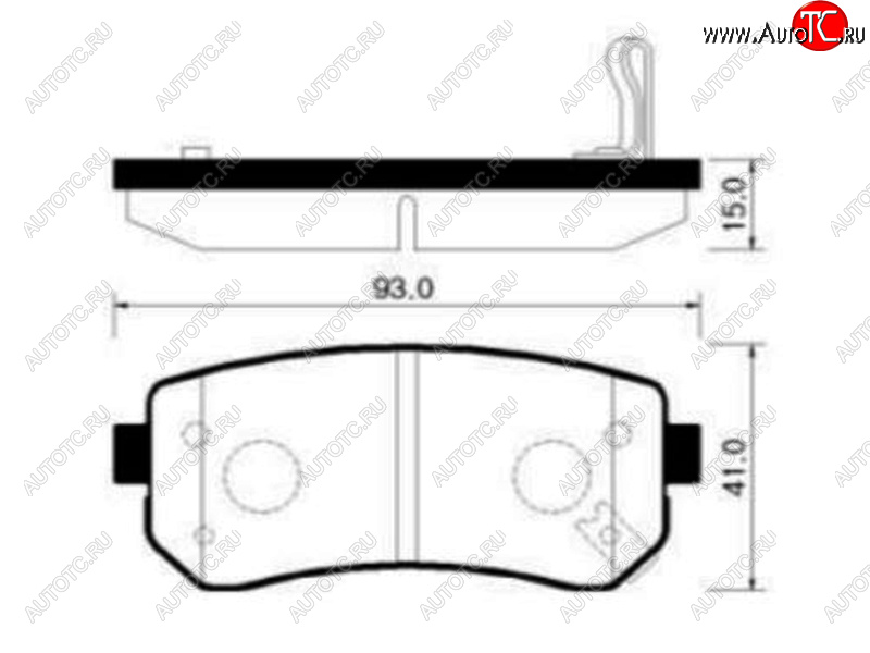 1 699 р. Колодки тормозные задние LH-RH SAT KIA Rio 2 JB дорестайлинг седан (2005-2009)  с доставкой в г. Пермь