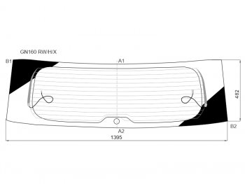 10 999 р. Стекло заднее (Цвет зеленый Обогрев) Toyota Fortuner 15-20 XYG GN160 RW/H/X  с доставкой в г. Пермь. Увеличить фотографию 1