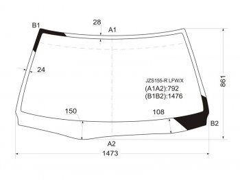 Стекло лобовое Toyota Crown 95-01 XYG JZS155-R LFW/X