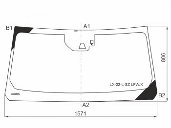 14 449 р. Стекло лобовое (Камера Датчик дождя) Toyota Land Cruiser (J300) 21-  Lexus LX 21- XYG LX-22-L-SZ LFW/X  с доставкой в г. Пермь. Увеличить фотографию 1