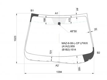 6 599 р. Стекло лобовое Mazda 6 07-12 XYG MAZ-6-08-L-CP LFW/X  с доставкой в г. Пермь. Увеличить фотографию 1