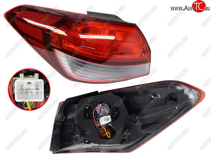 8 699 р. Фонарь задний левый (внешний, LED) SAT KIA Cerato 3 YD рестайлинг седан (2016-2019)  с доставкой в г. Пермь