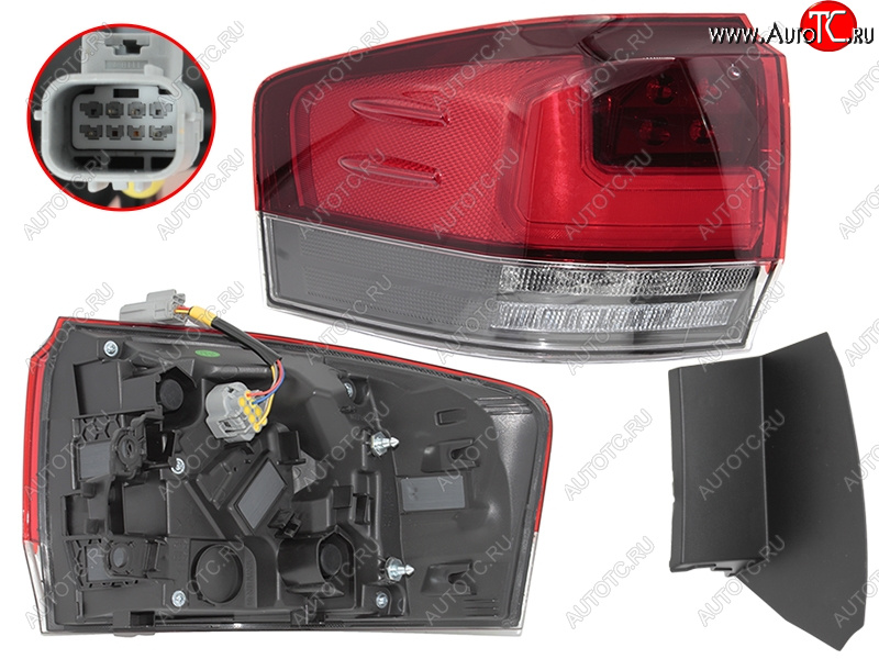 10 999 р. Фонарь задний Toyota Land Cruiser (J300) 21- (Слева LED) SAT ST-212-19LCL  с доставкой в г. Пермь