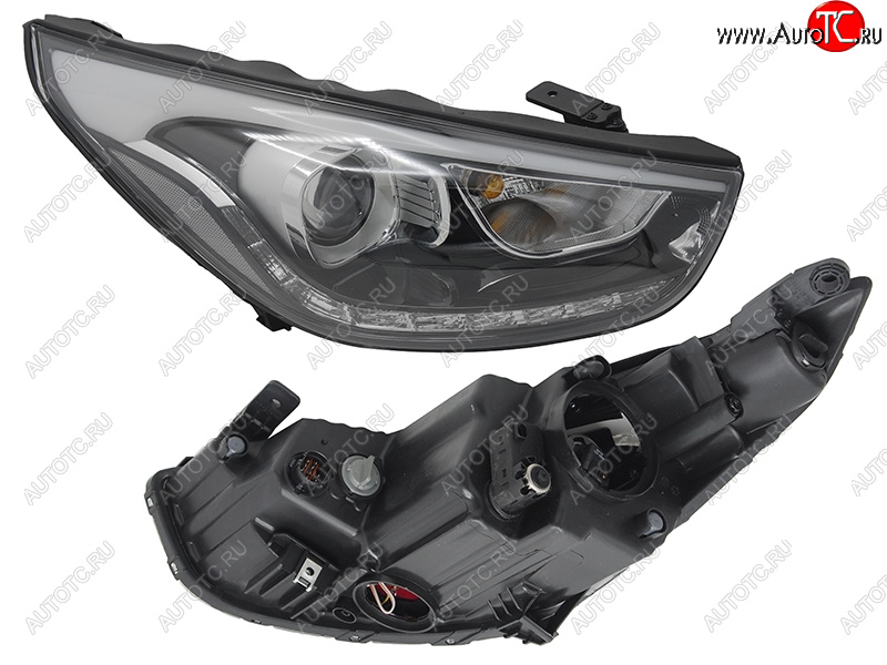 12 999 р. Фара правая (LED, ДХО) SAT  Hyundai IX35  LM (2013-2018) рестайлинг  с доставкой в г. Пермь